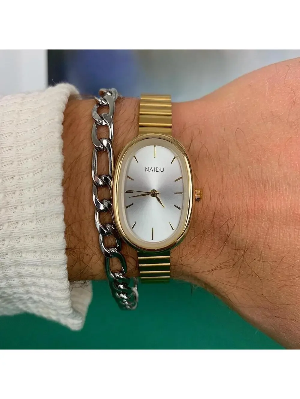 Y2K Style Gold Luxury Classy Sport Watch